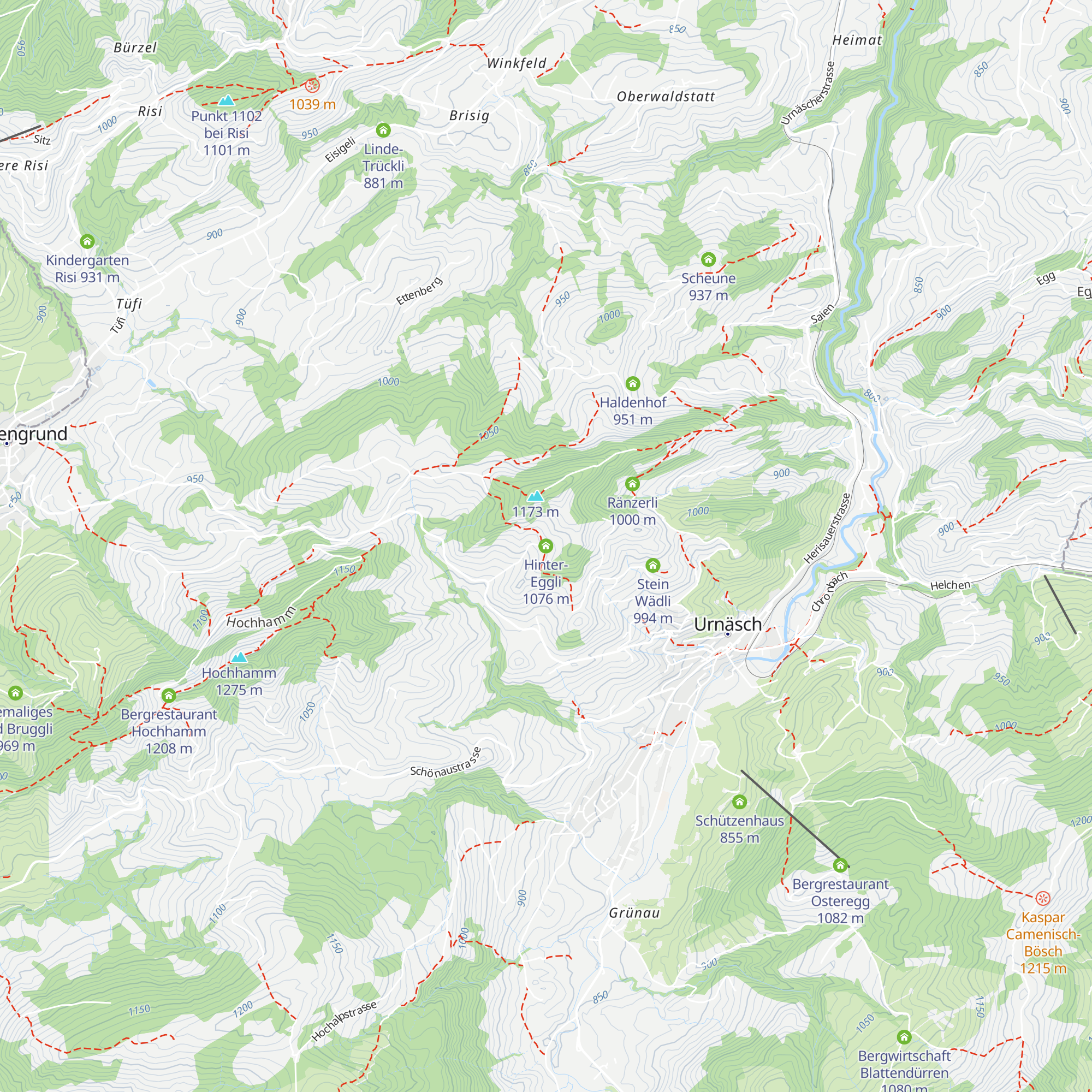 Hinter-Eggli map