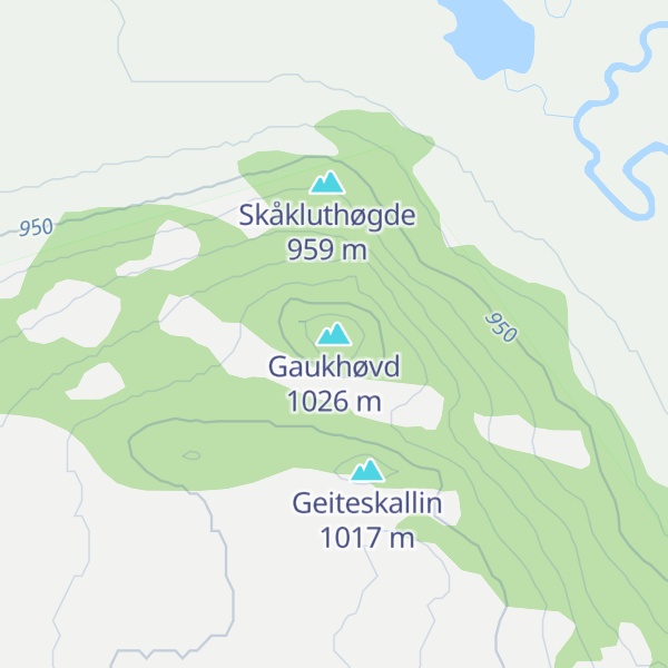 Map of Gaukhøvd