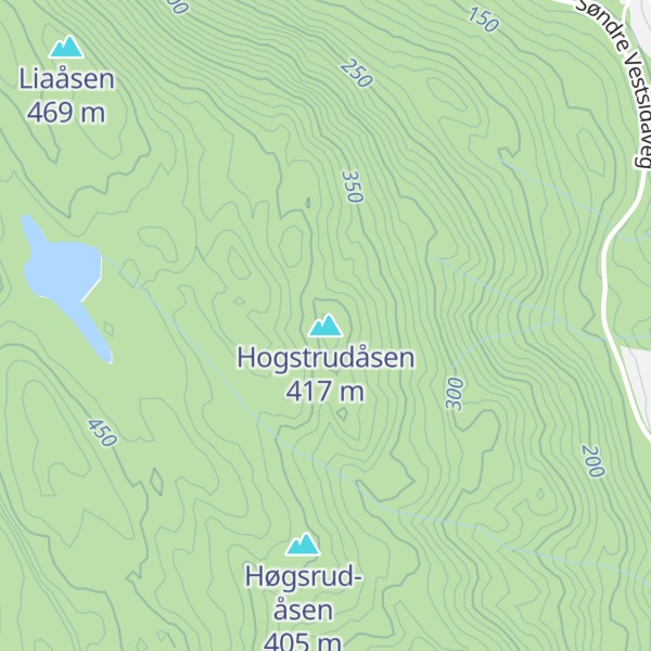 Map of Hogstrudåsen