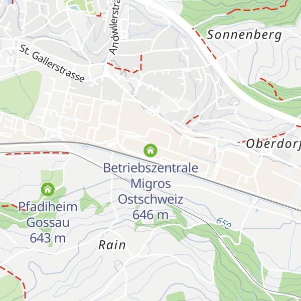 Map of Betriebszentrale Migros Ostschweiz