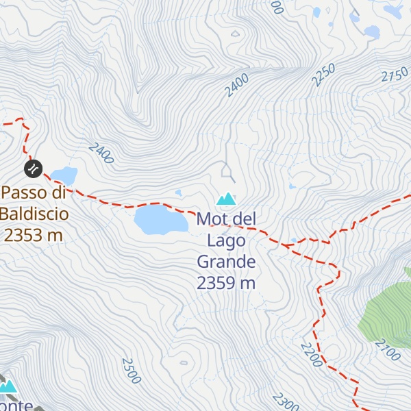 Map of Rifugio Baldiscio m.2321