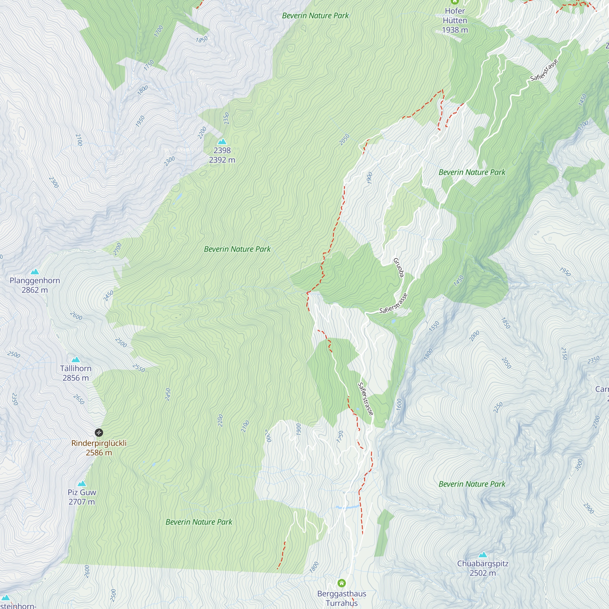 Bächer Hütten map