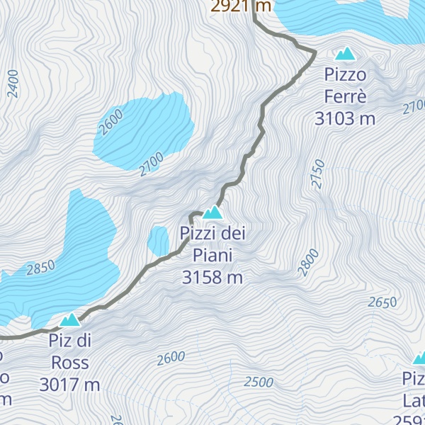 Map of Pizzi dei Piani