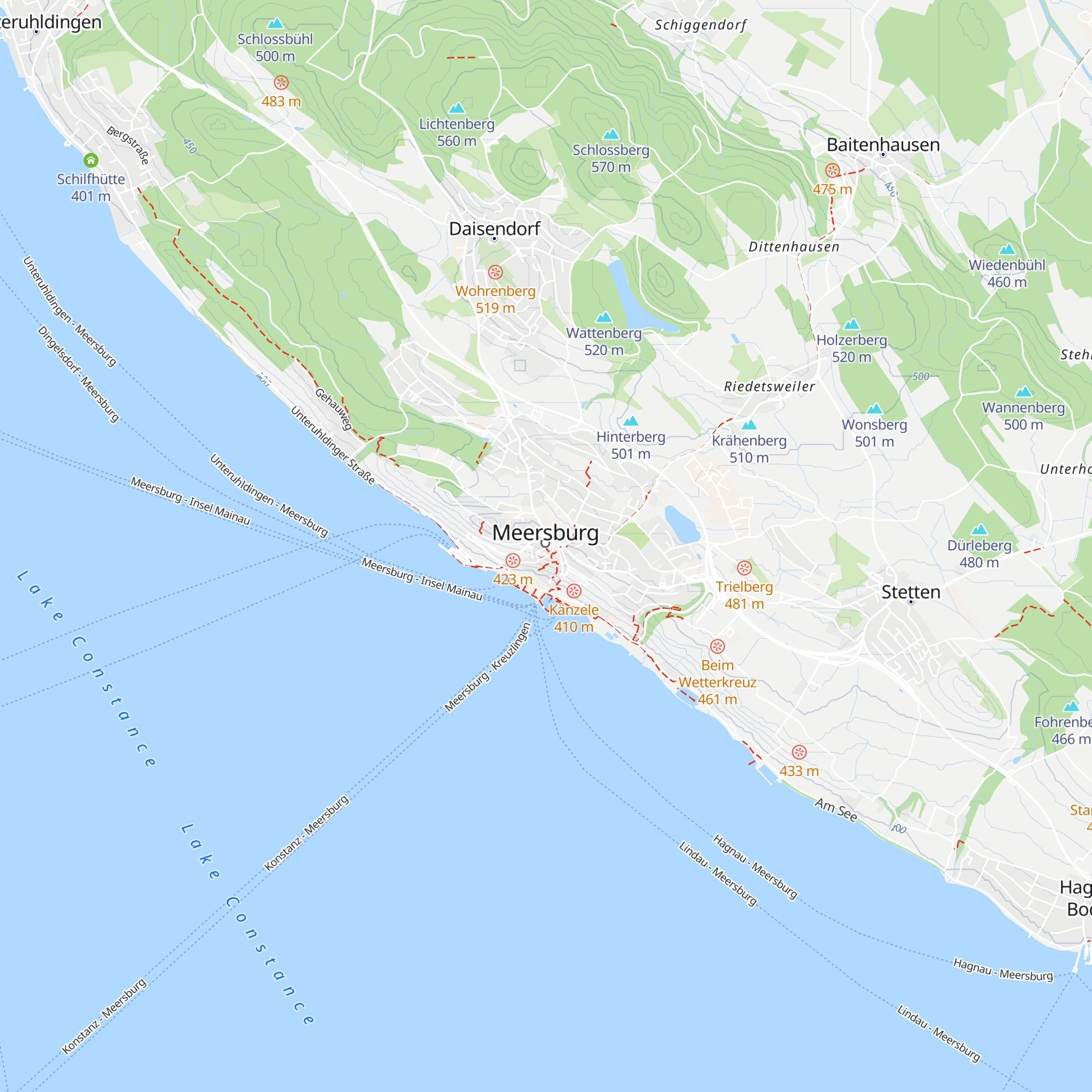 Meersburg Tourismus map