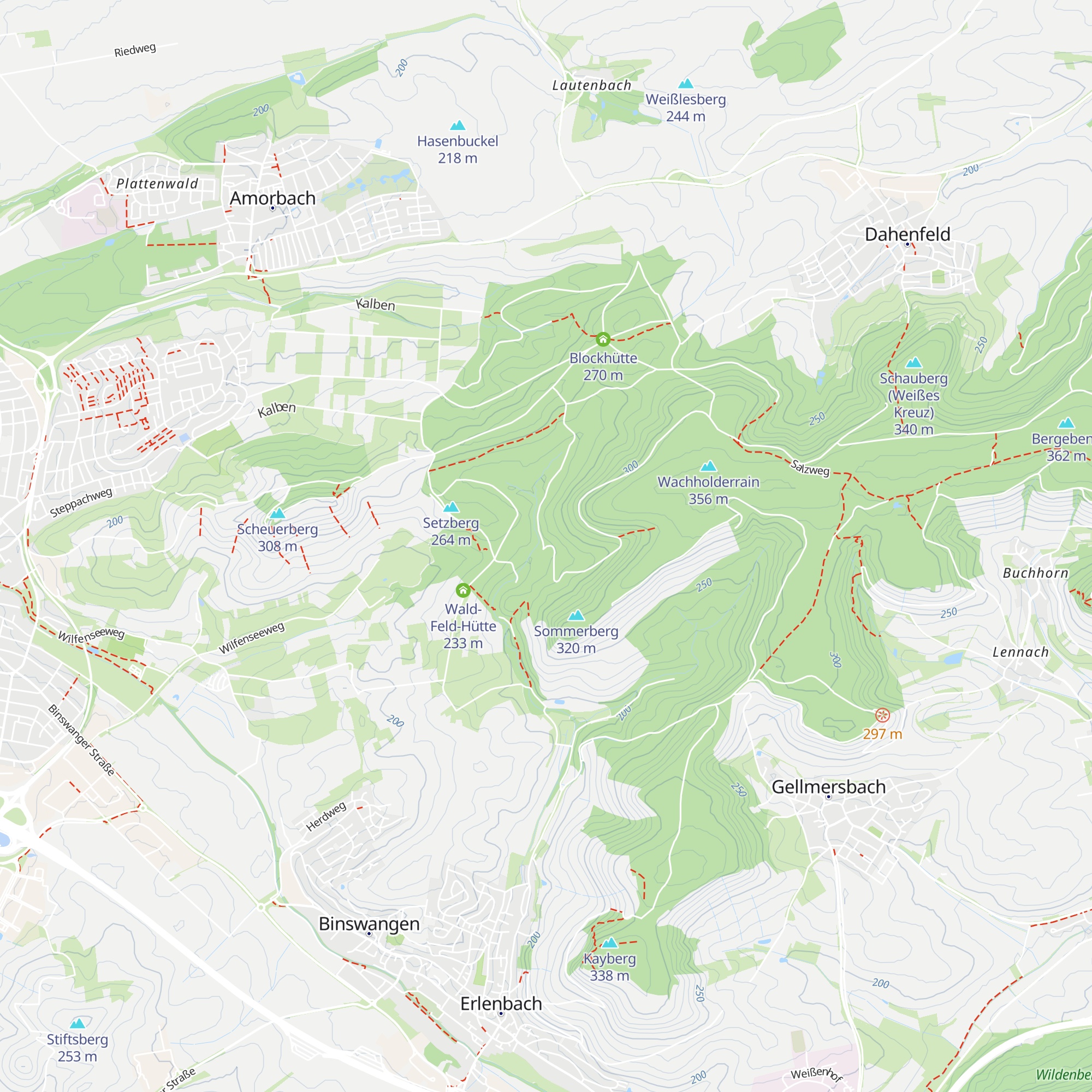 Binswanger Hütte map