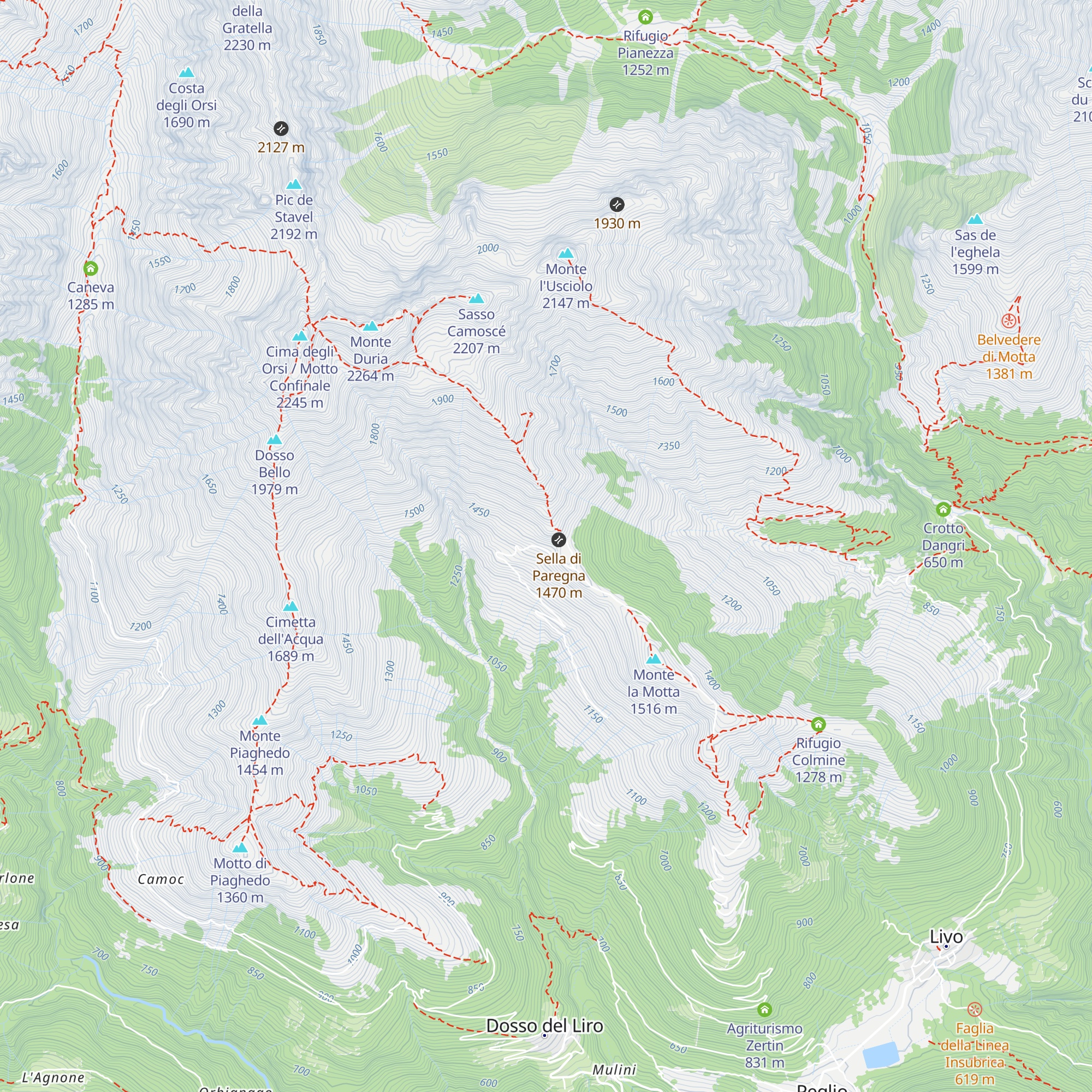 Alpe Paregna map