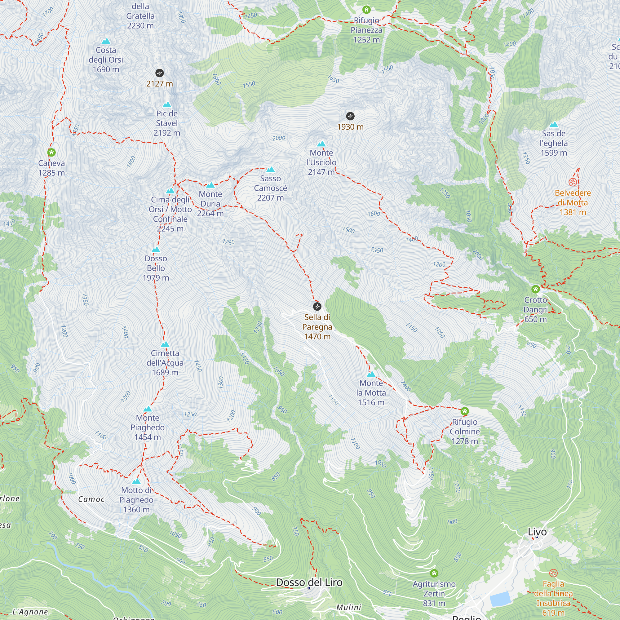 Alpe Paregna map