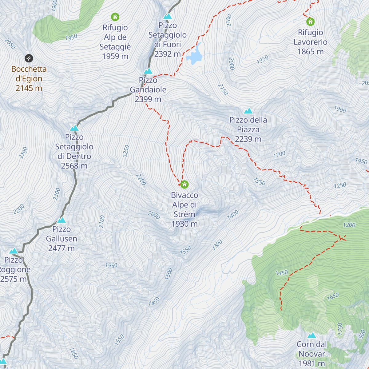 Bivacco Alpe di Strèm map