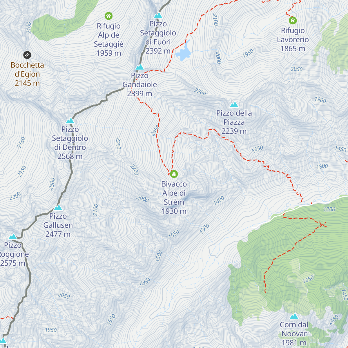 Bivacco Alpe di Strèm map