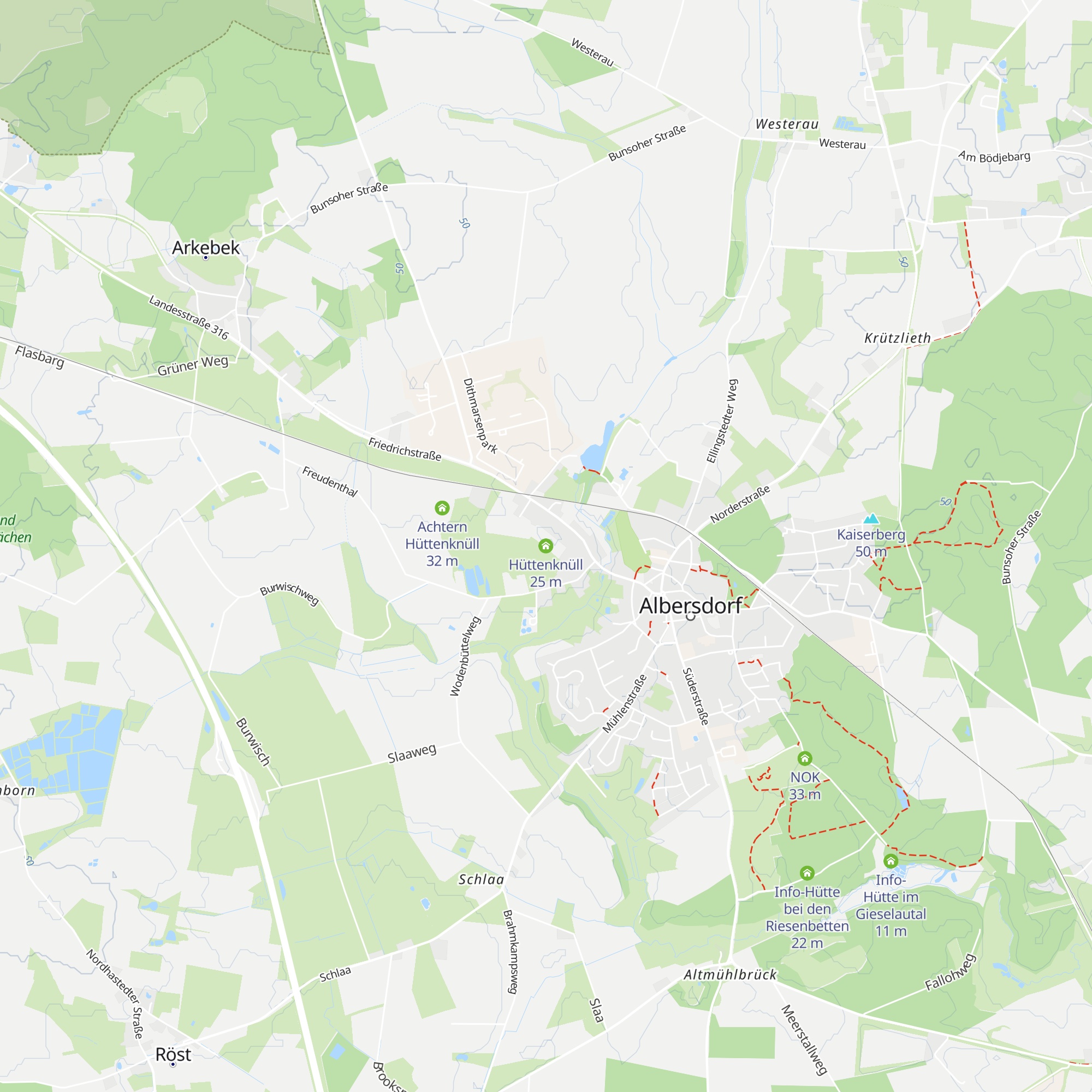 Hüttenknüll map