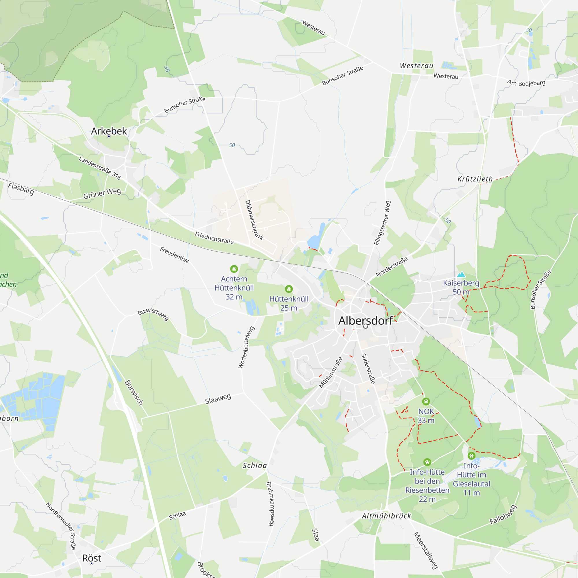 Hüttenknüll map