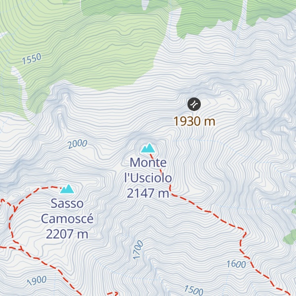 Map of Monte l'Usciolo