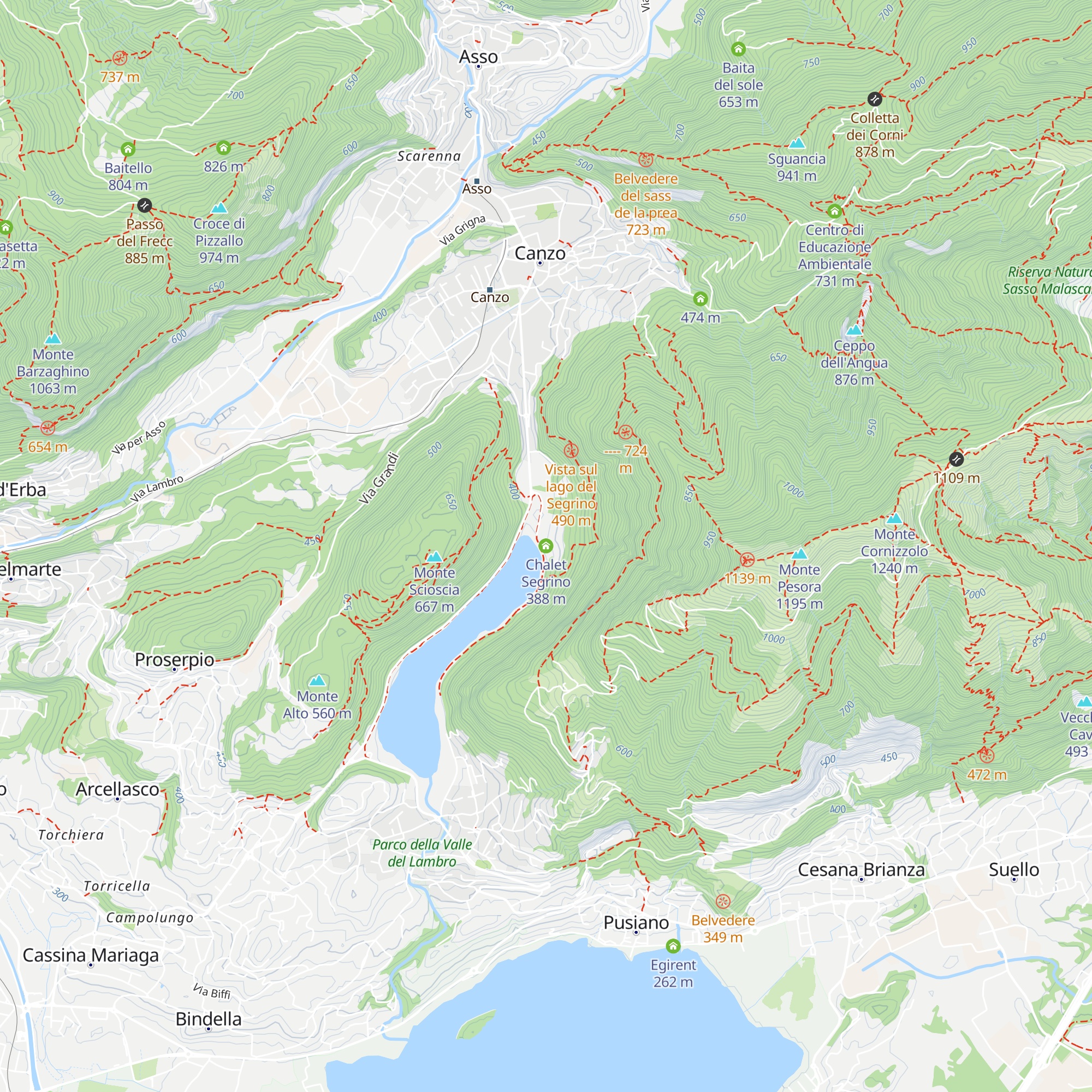Chalet Segrino map