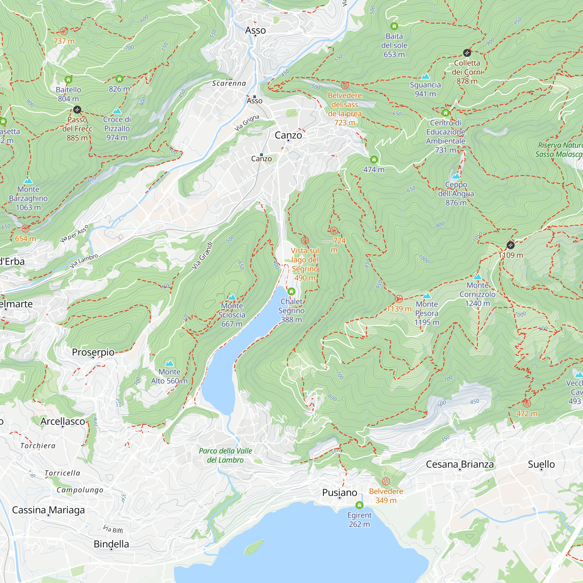 Chalet Segrino map