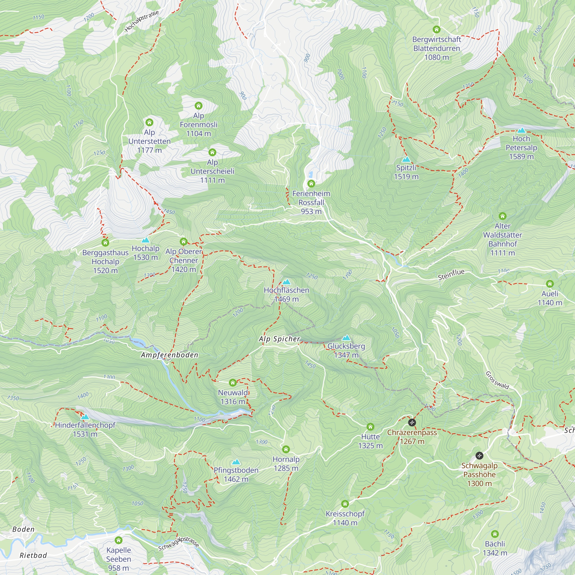 Hochfläschen map