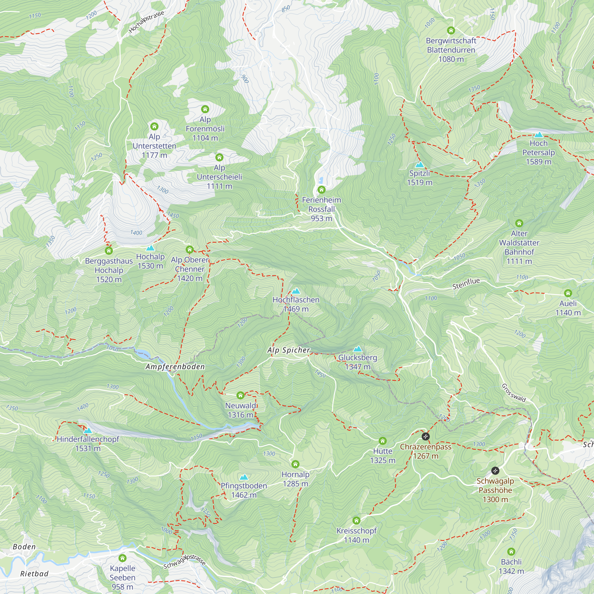 Hochfläschen map