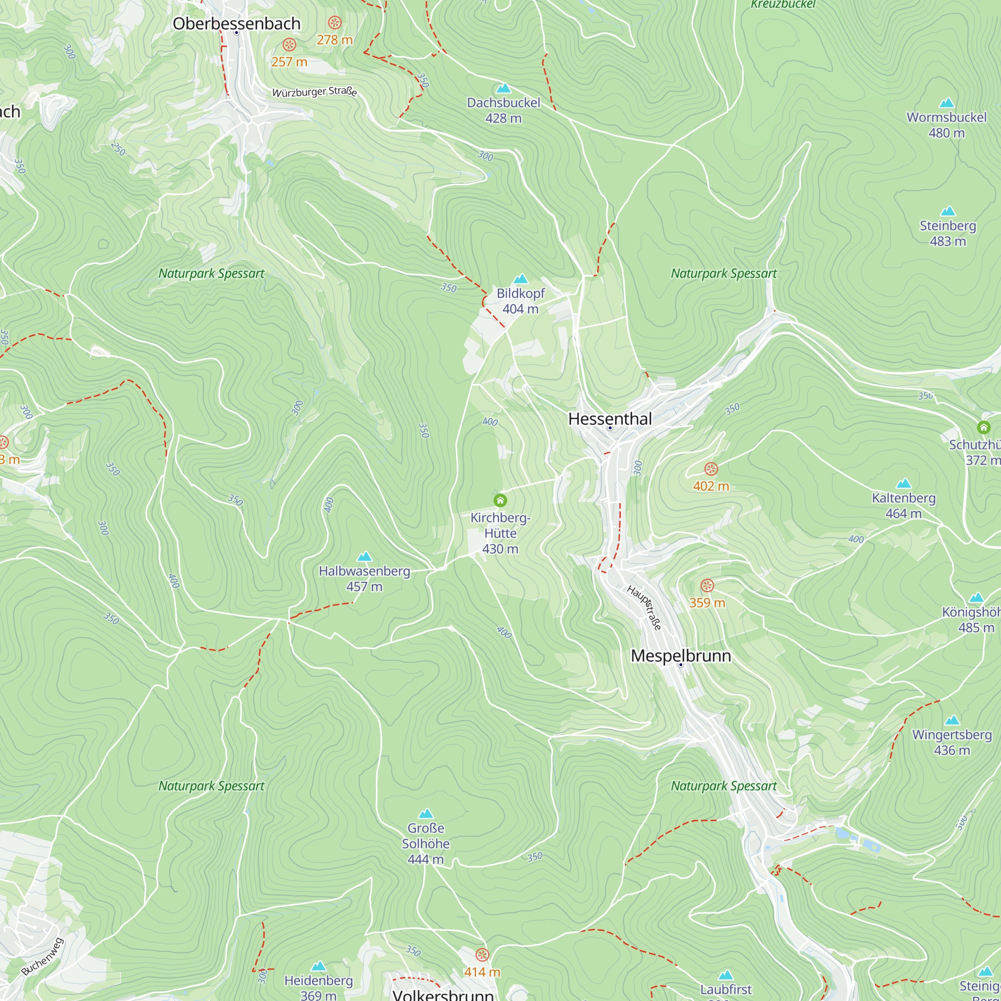 Kirchberg-Hütte map