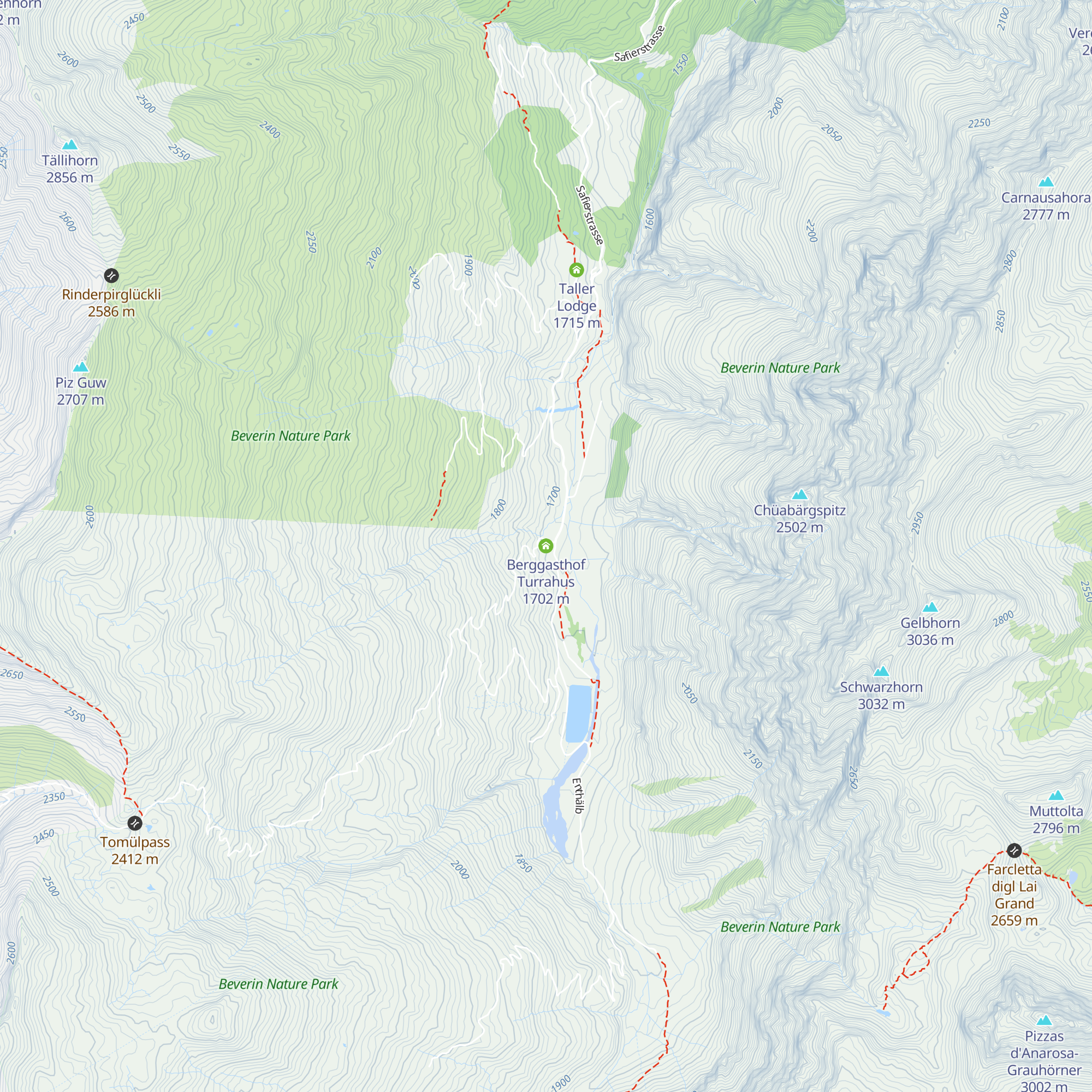 Berggasthof Turrahus map