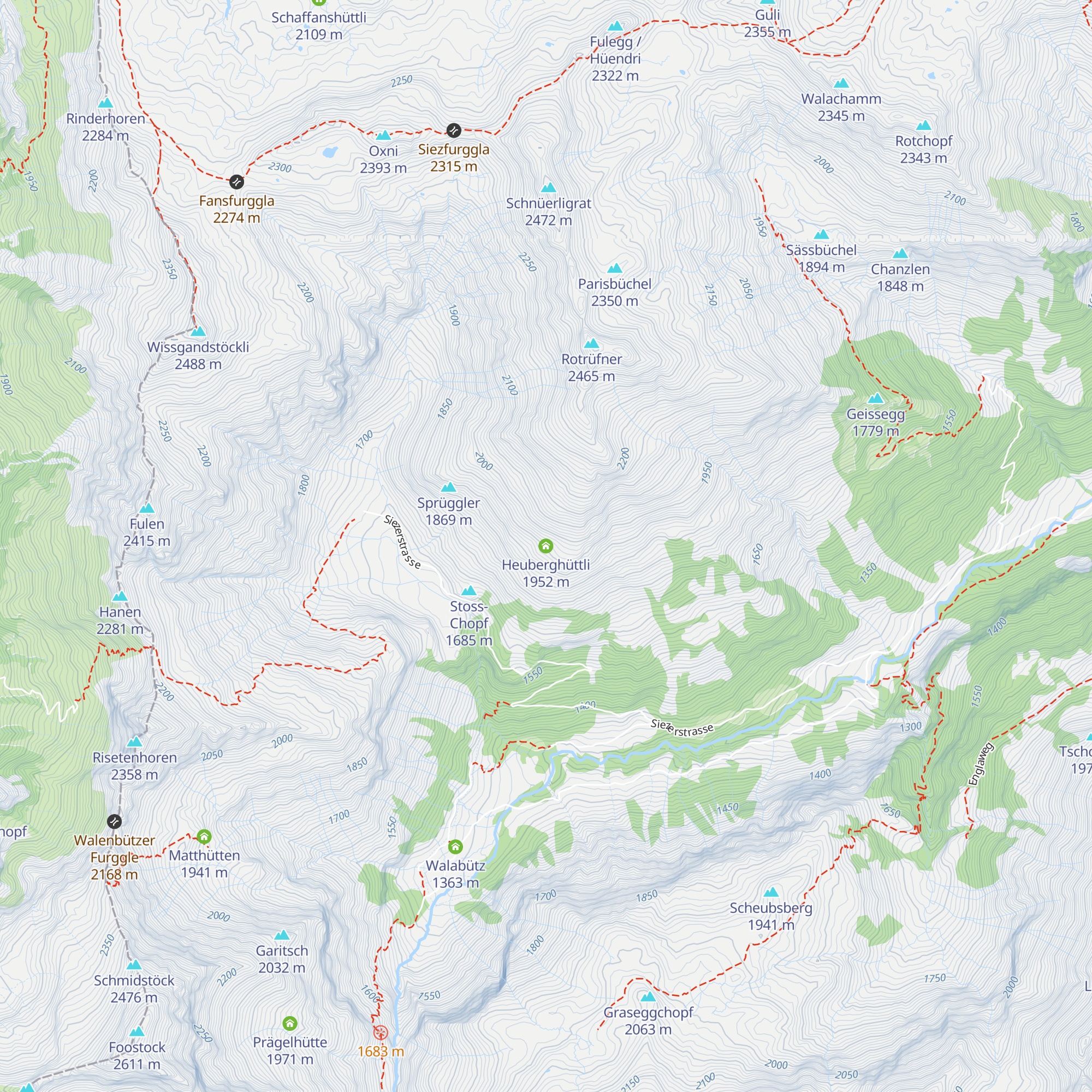 Heuberghüttli map