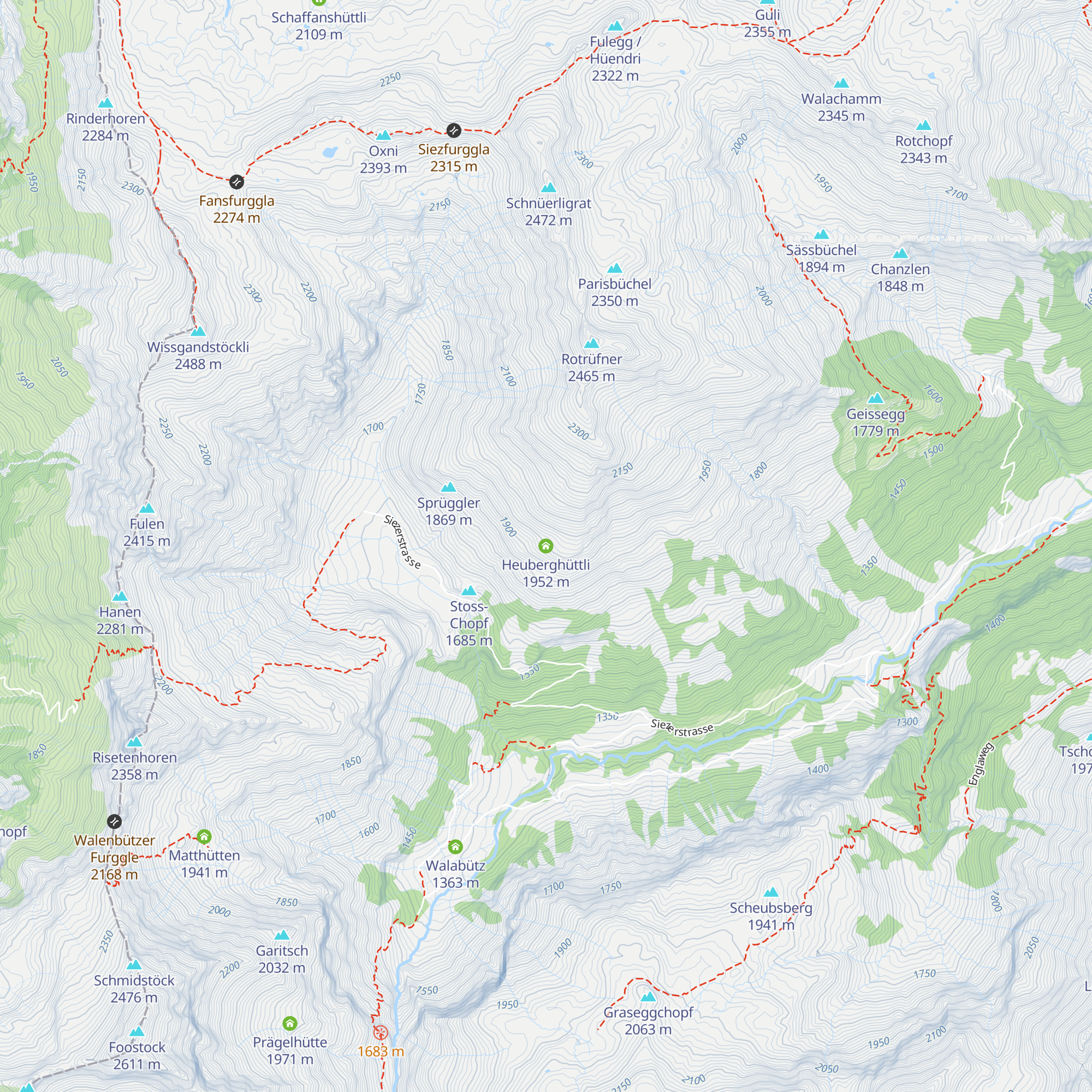 Heuberghüttli map