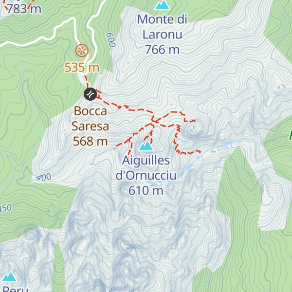 Map of Aiguilles d'Ornucciu