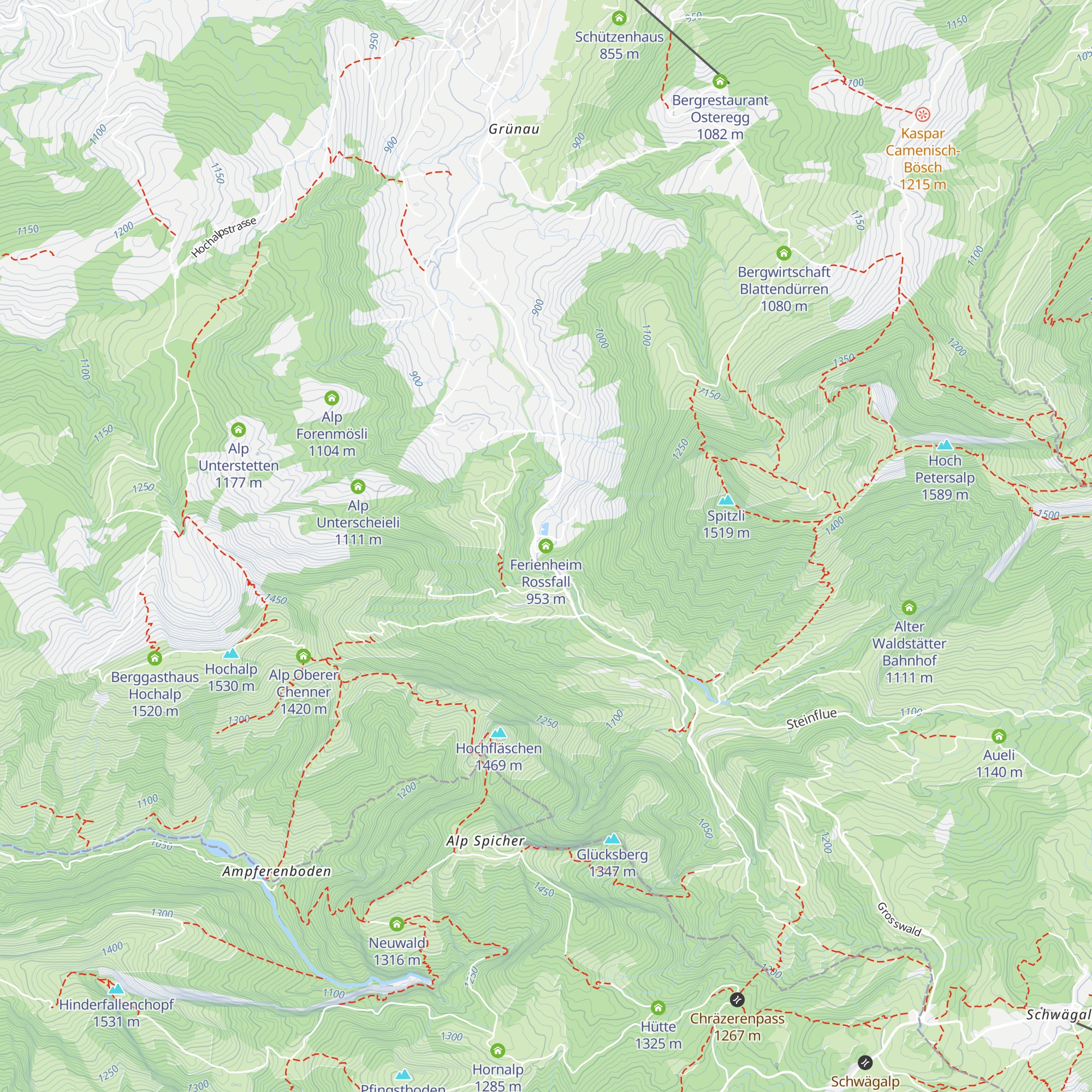Ferienheim Rossfall map
