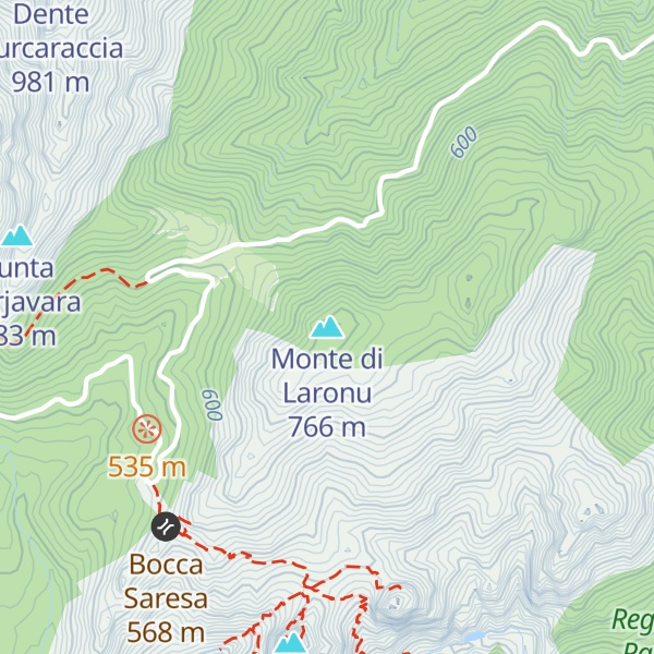 Map of Monte di Laronu