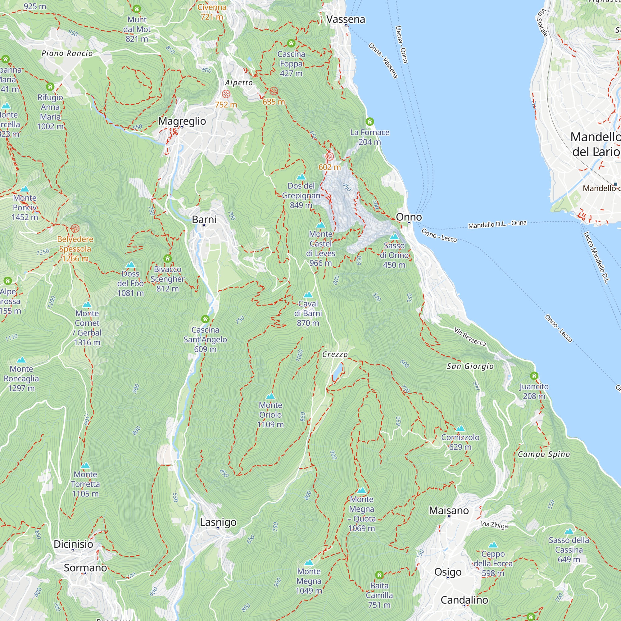 La Madonnina map