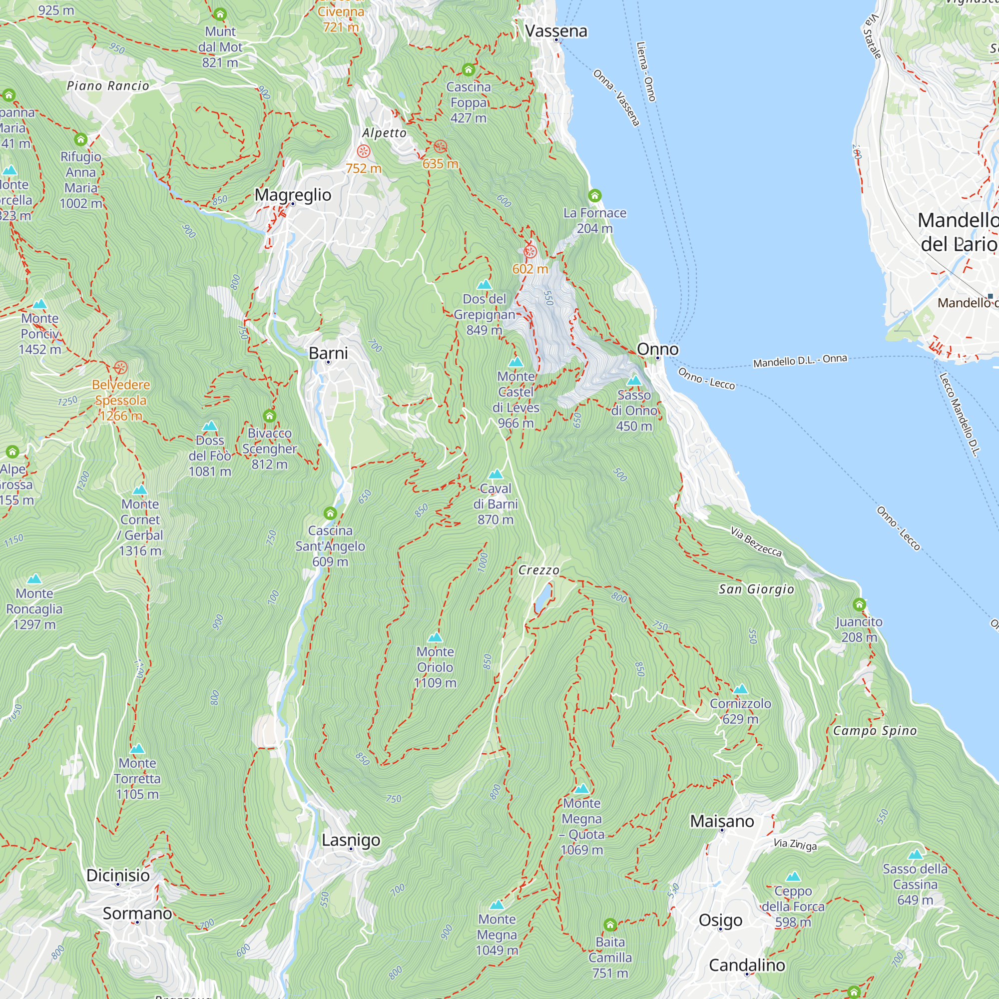 La Madonnina map