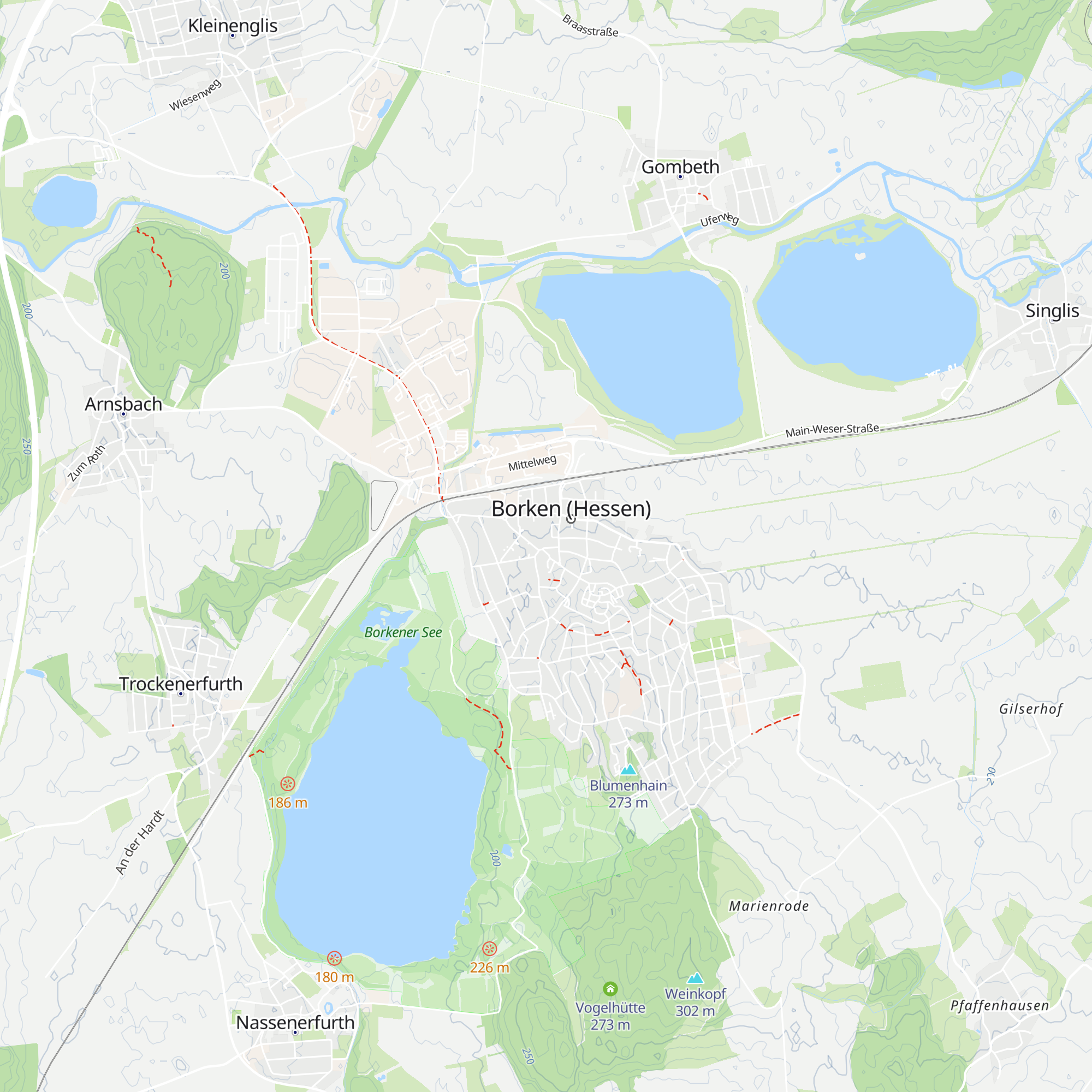 Tourist-Info der Stadt Borken (Hessen) map