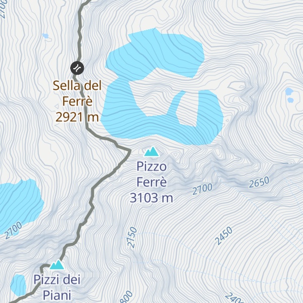 Map of Pizzo Ferrè