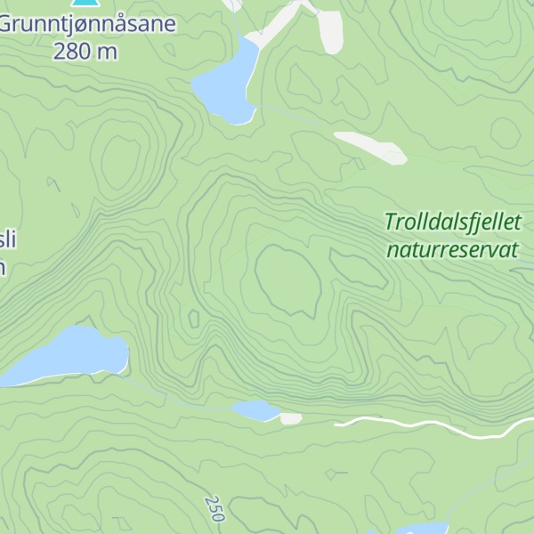 Map of Trolldalsfjellet