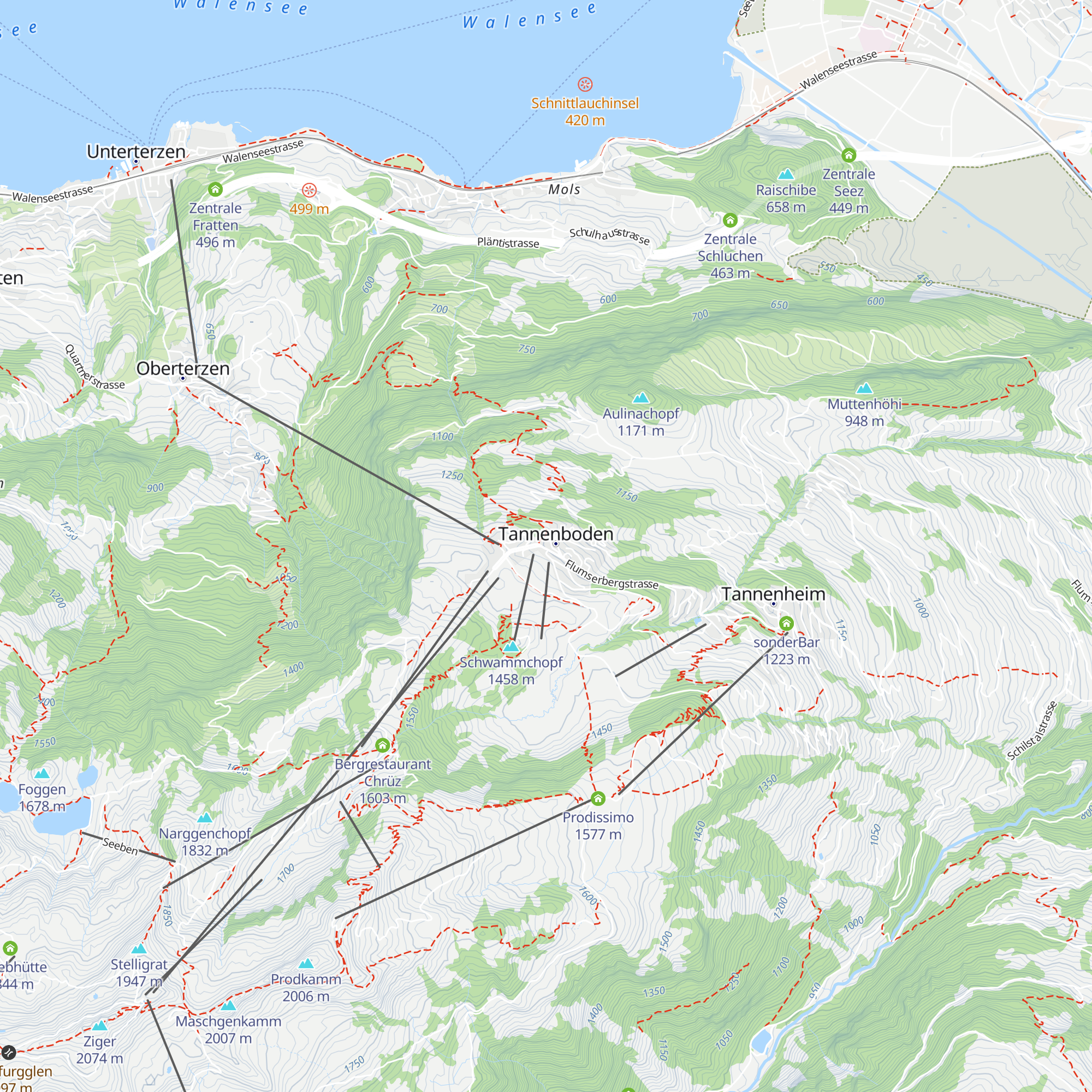 Infostelle Flumserberg map