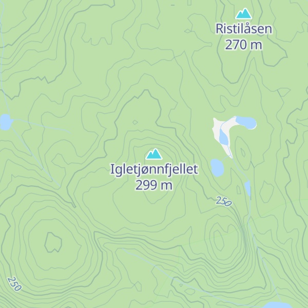 Map of Igletjønnfjellet