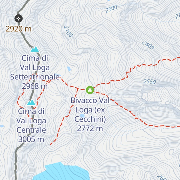 Map of Bivacco Val Loga (ex Cecchini)