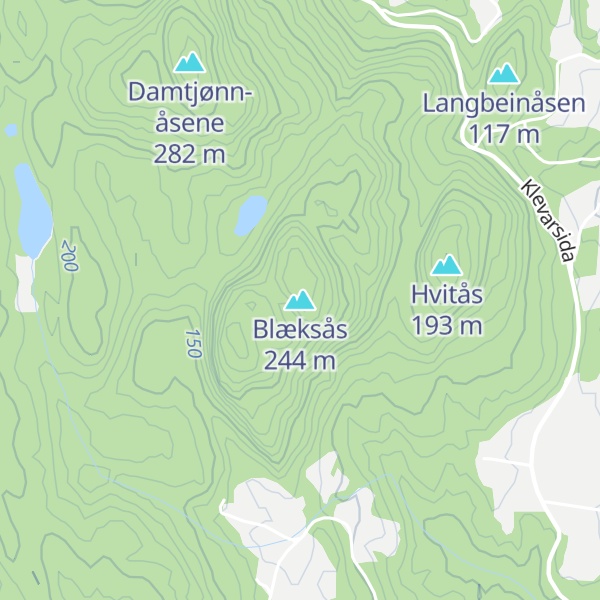 Map of Blæksås