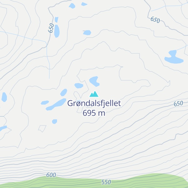 Map of Grøndalsfjellet