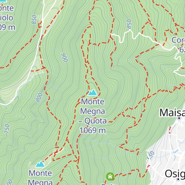 Map of Monte Megna – Quota