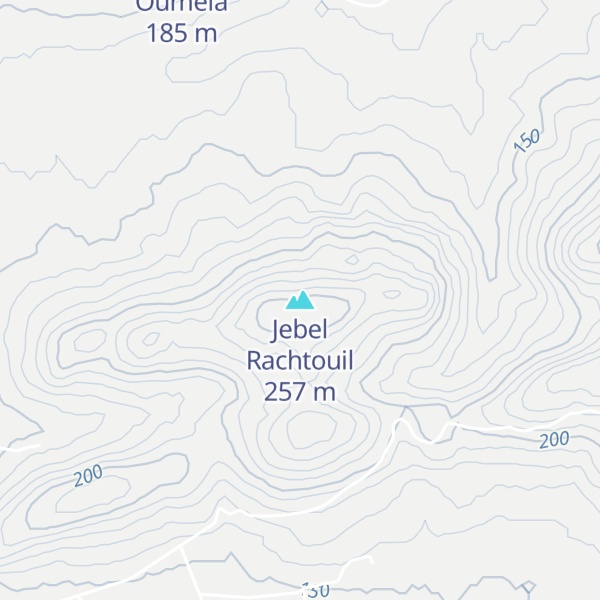 Map of Jebel Rachtouil