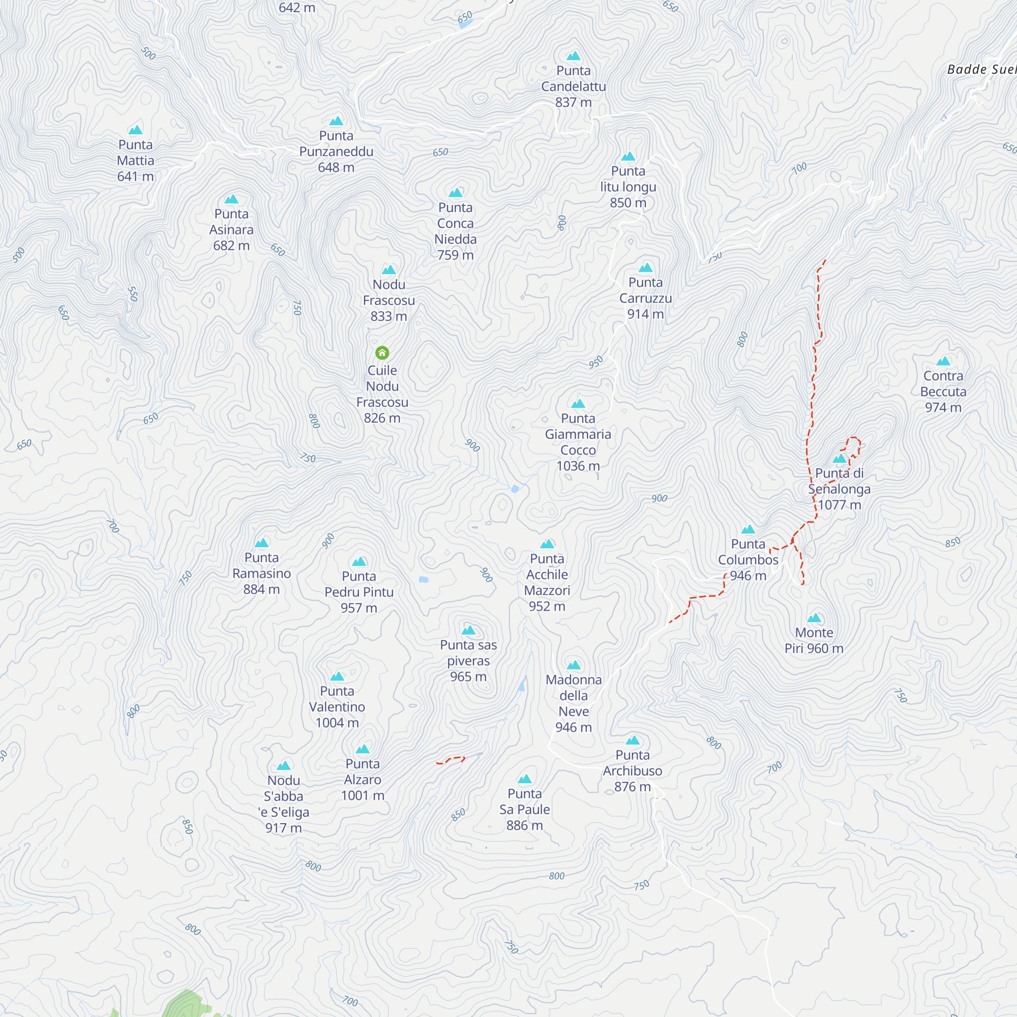 Rifugio S'Achile Mazore map