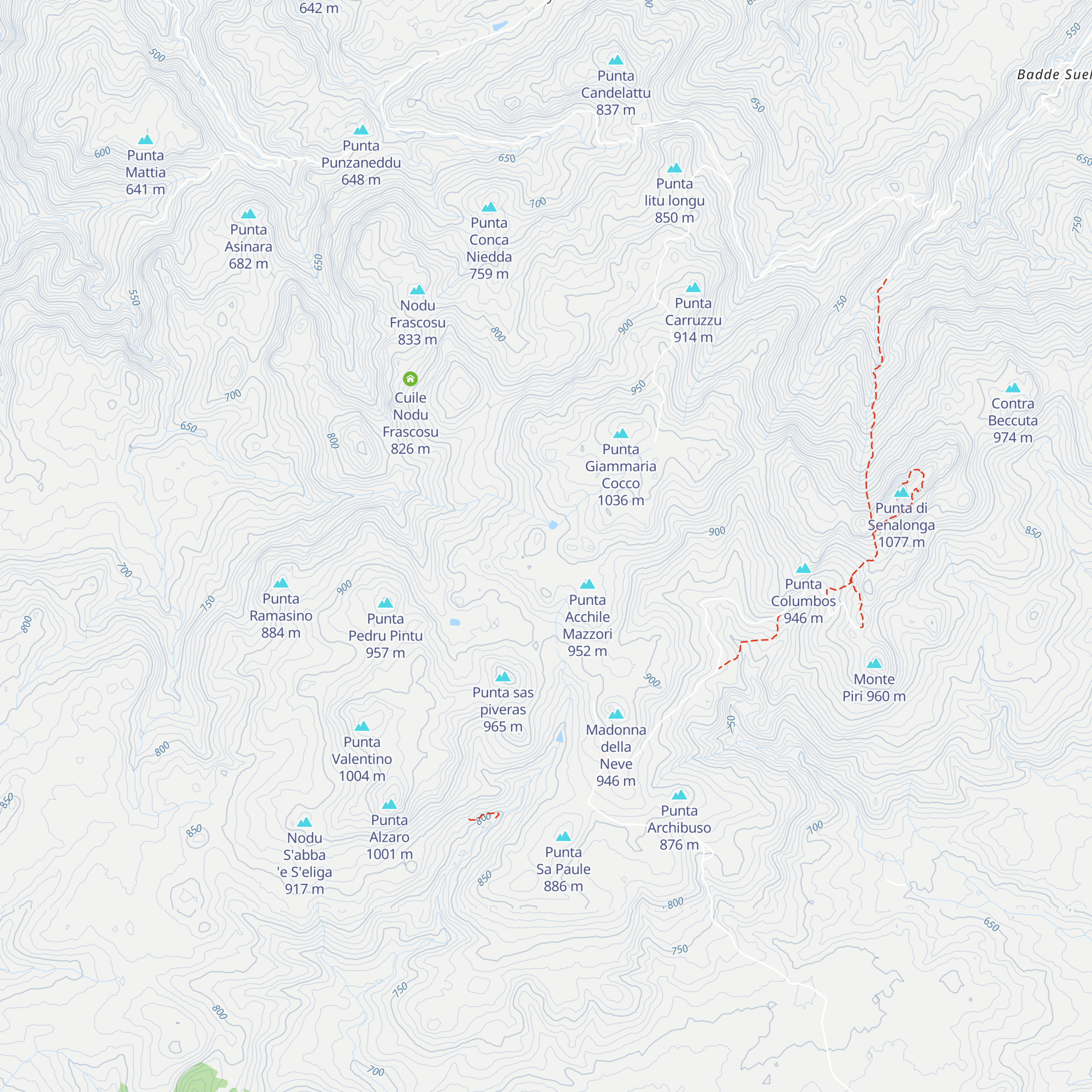 Rifugio S'Achile Mazore map