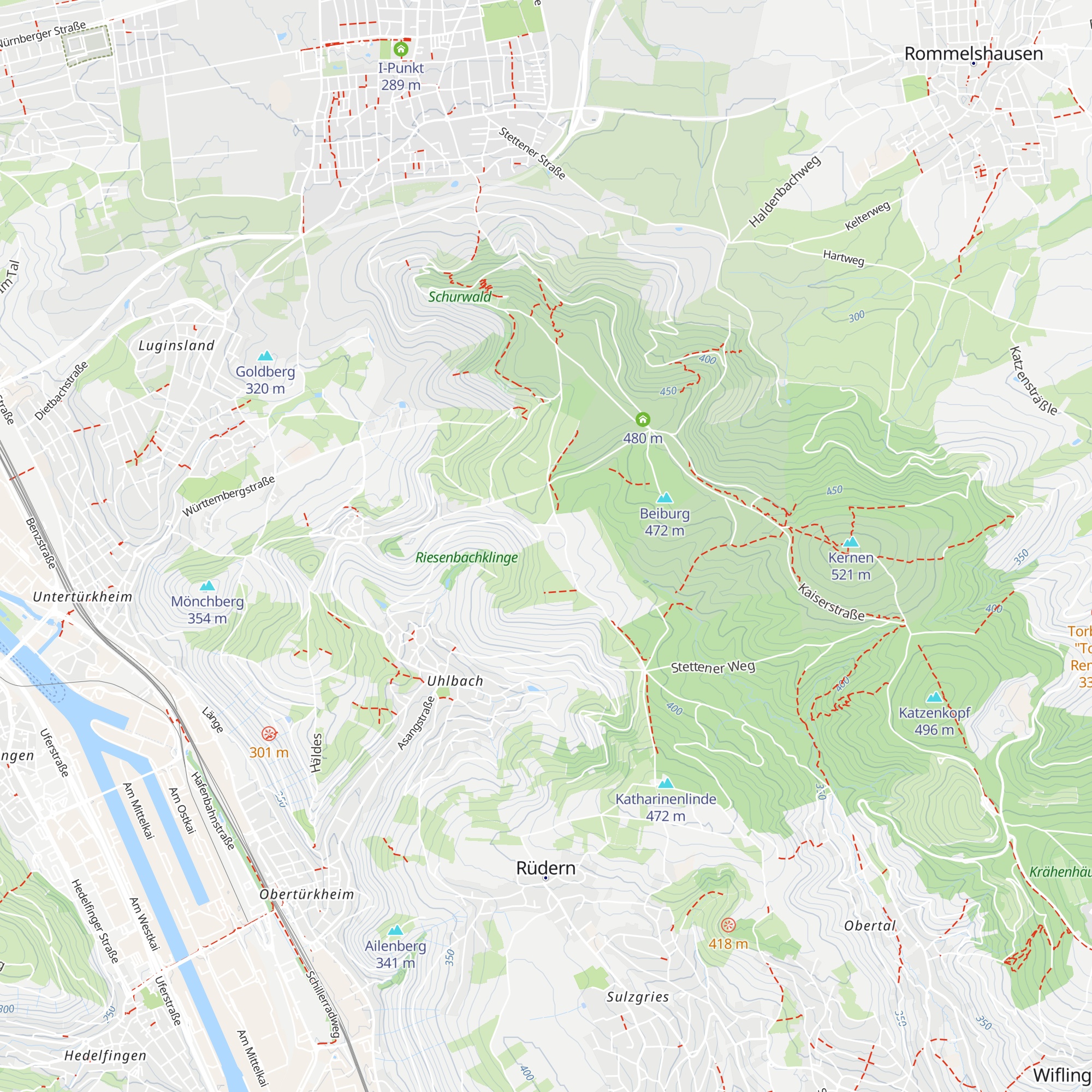 Schutzhütte Götzenberg map