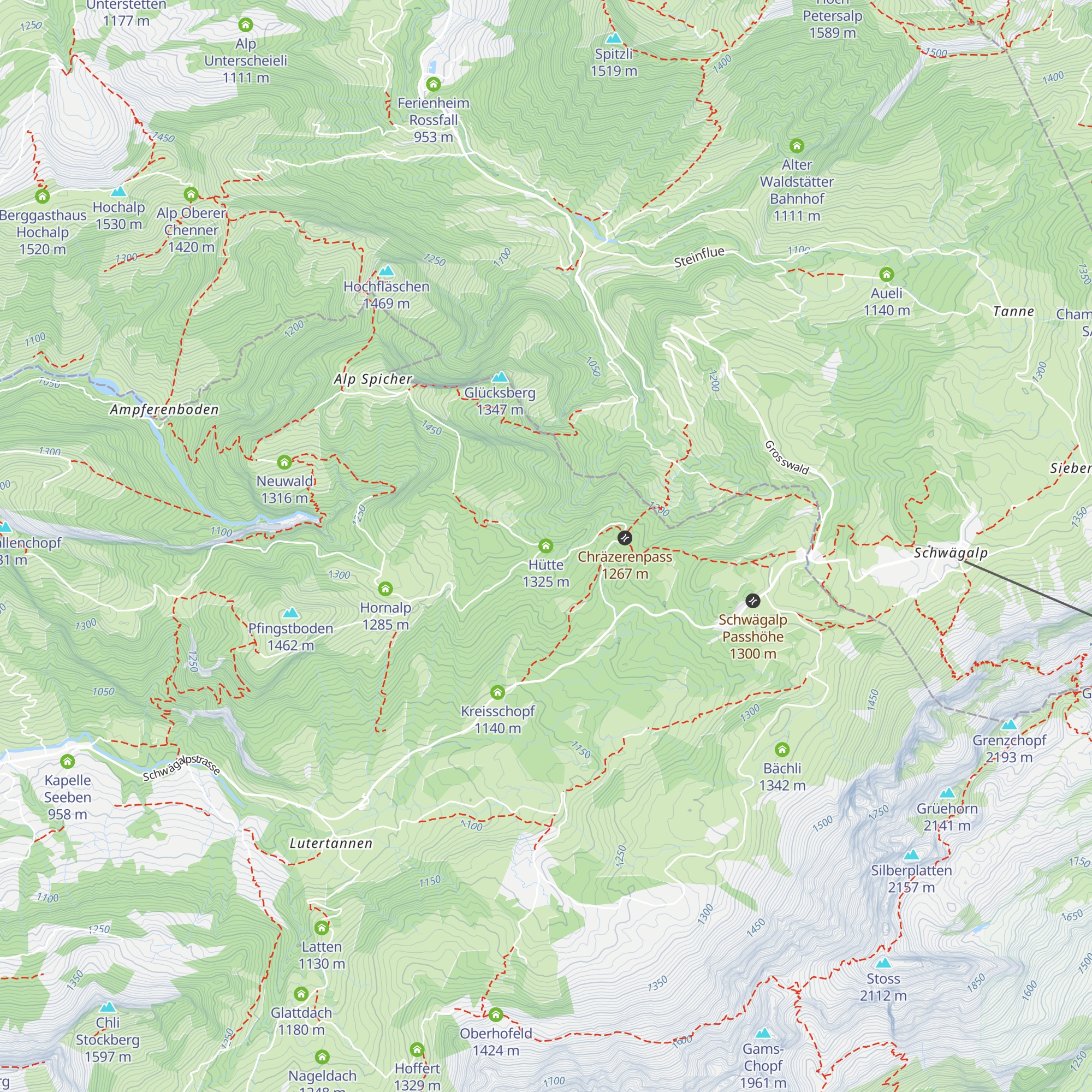 Hütte map