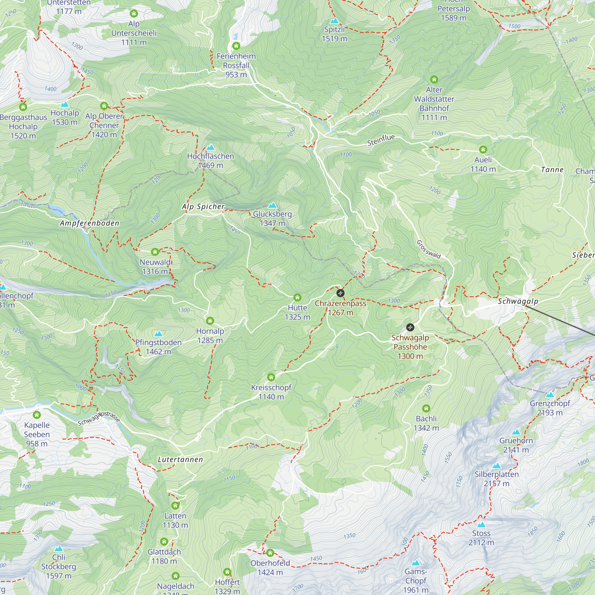 Hütte map
