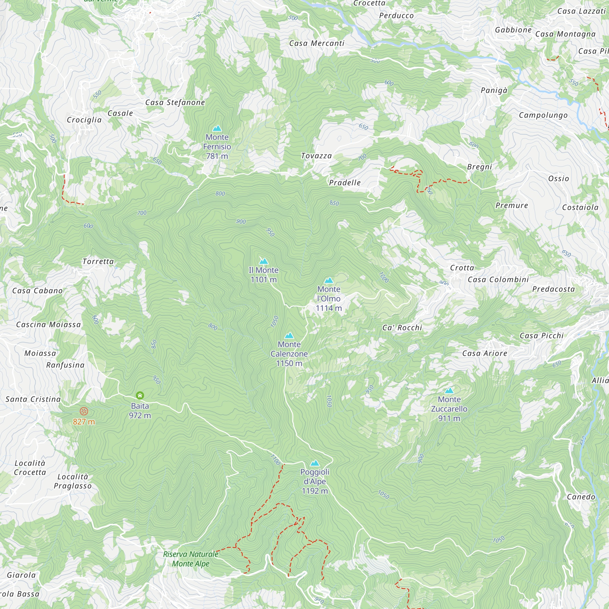 Bivacco del Calenzone map