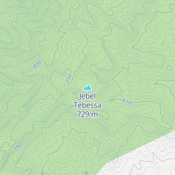Map of Jebel Tebessa