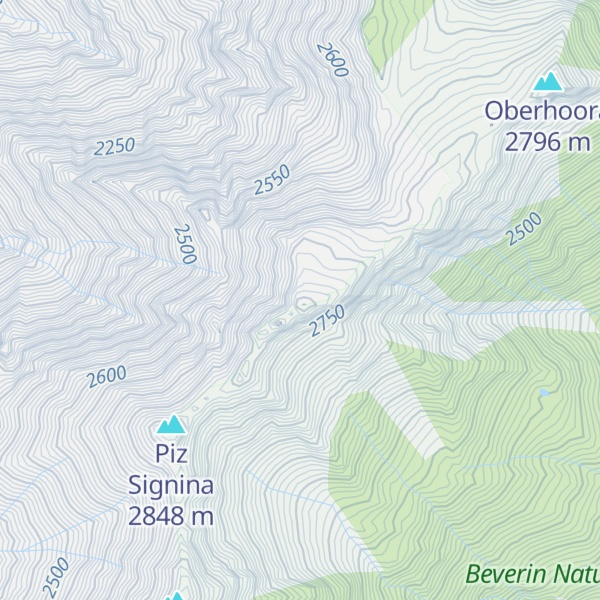 Map of Piz Fess (Bös Fess)