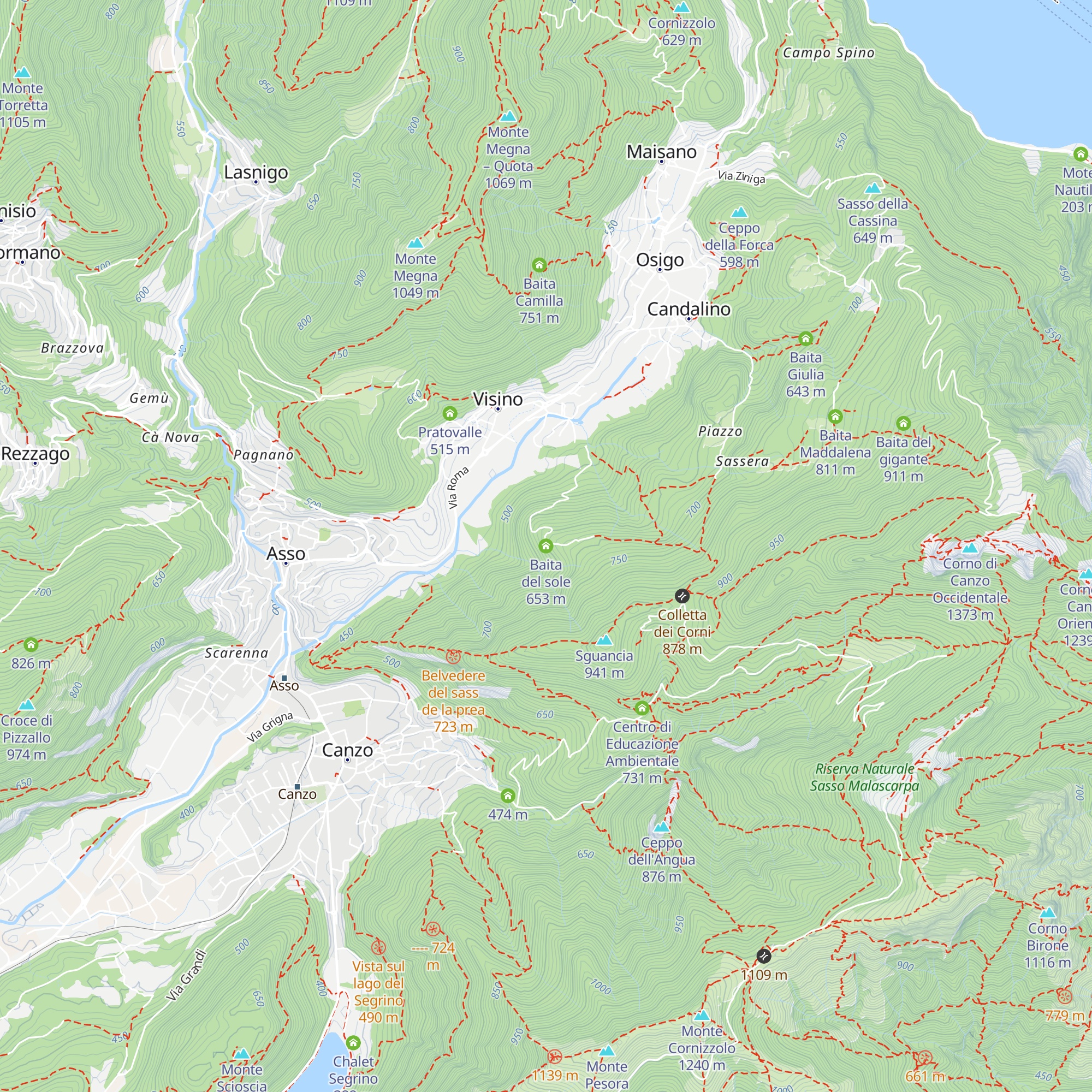 Baita del sole map