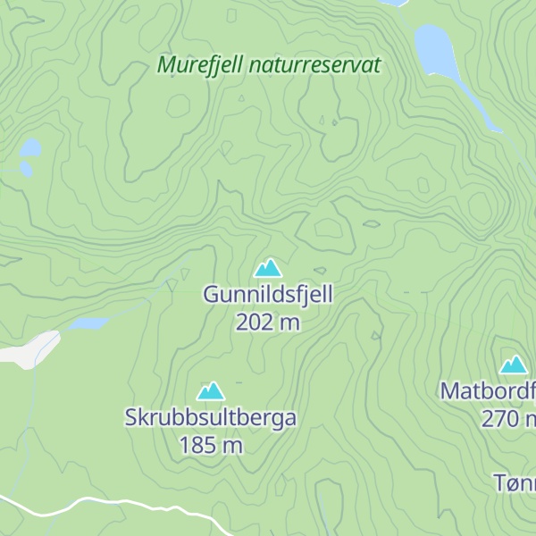 Map of Gunnildsfjell