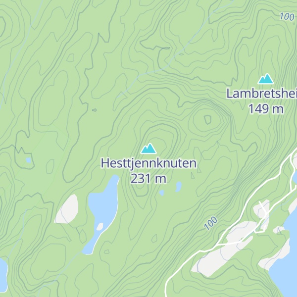 Map of Hesttjennknuten